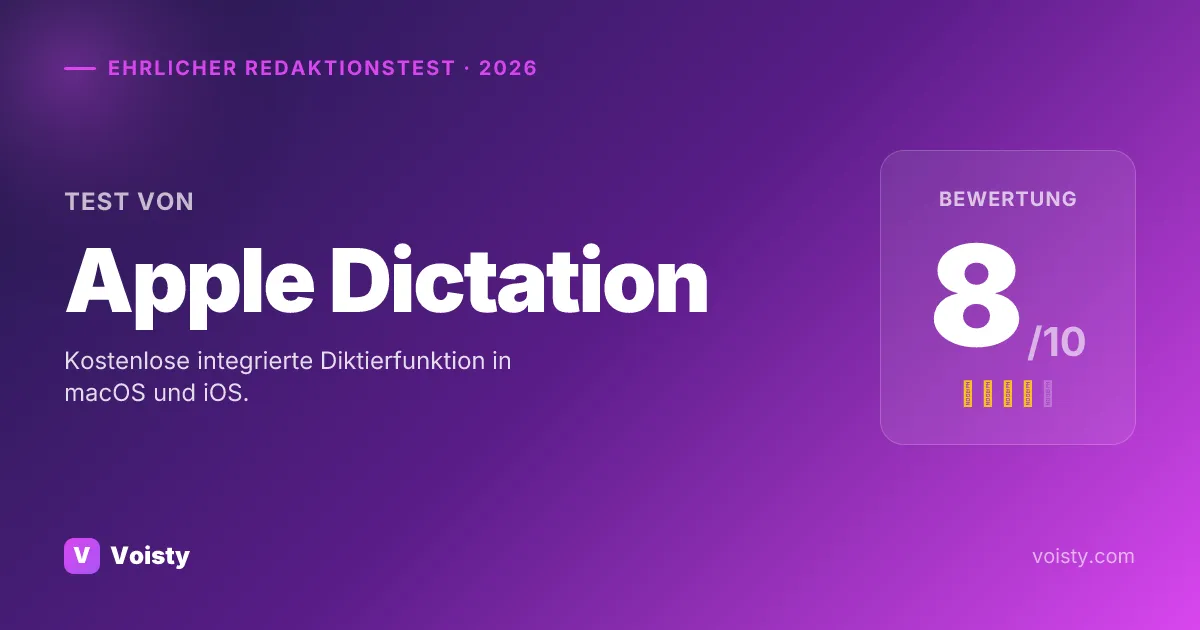 Apple Dictation ehrlicher Test