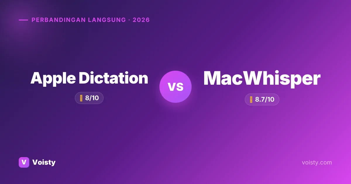 Apple Dictation vs MacWhisper
