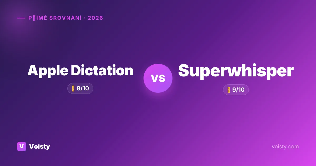 Apple Dictation vs Superwhisper