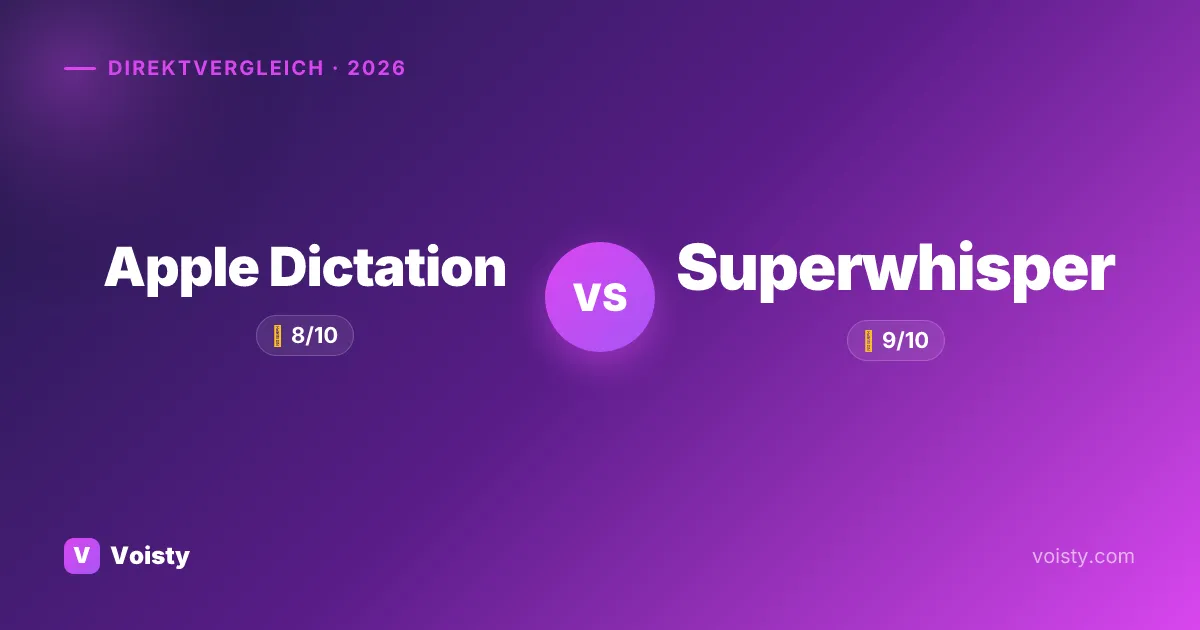 Apple Dictation vs Superwhisper