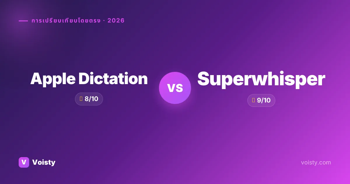 Apple Dictation vs Superwhisper