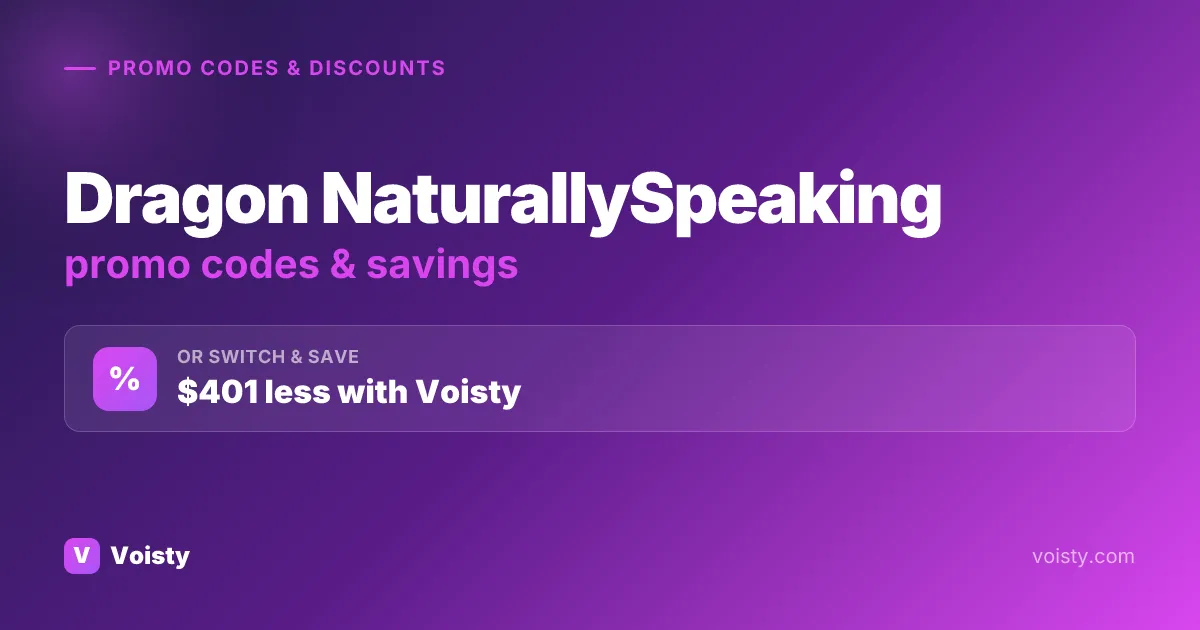 Dragon NaturallySpeaking promo codes