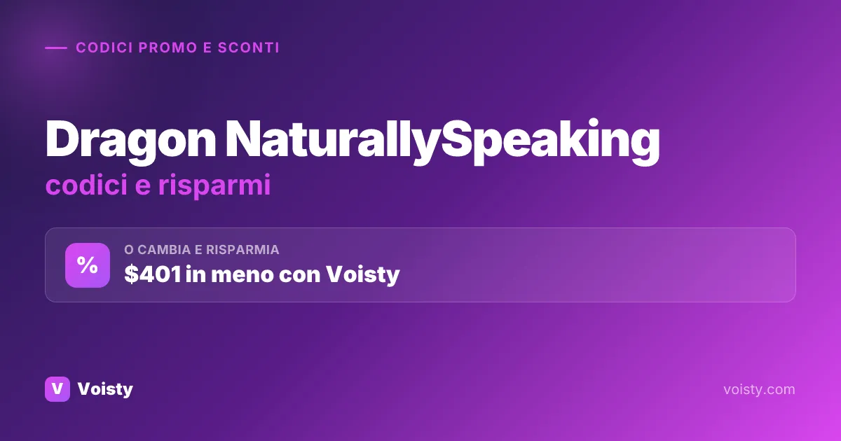 Codici promo Dragon NaturallySpeaking