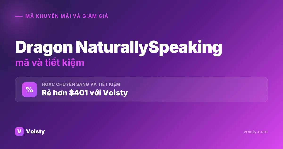 Mã khuyến mãi Dragon NaturallySpeaking