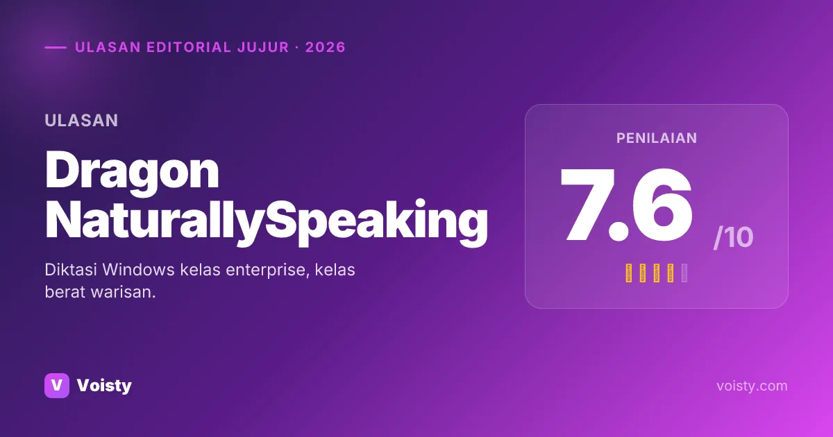 Ulasan jujur Dragon NaturallySpeaking