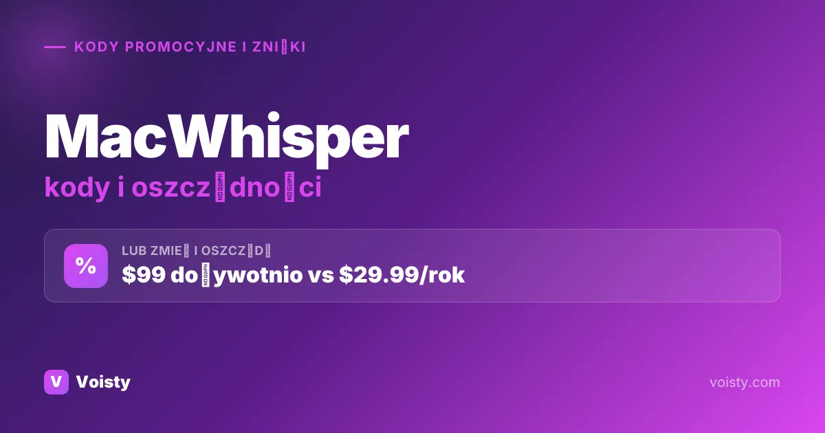 Kody promocyjne MacWhisper