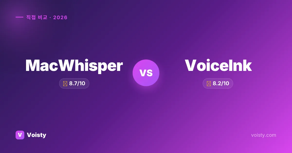 MacWhisper vs VoiceInk