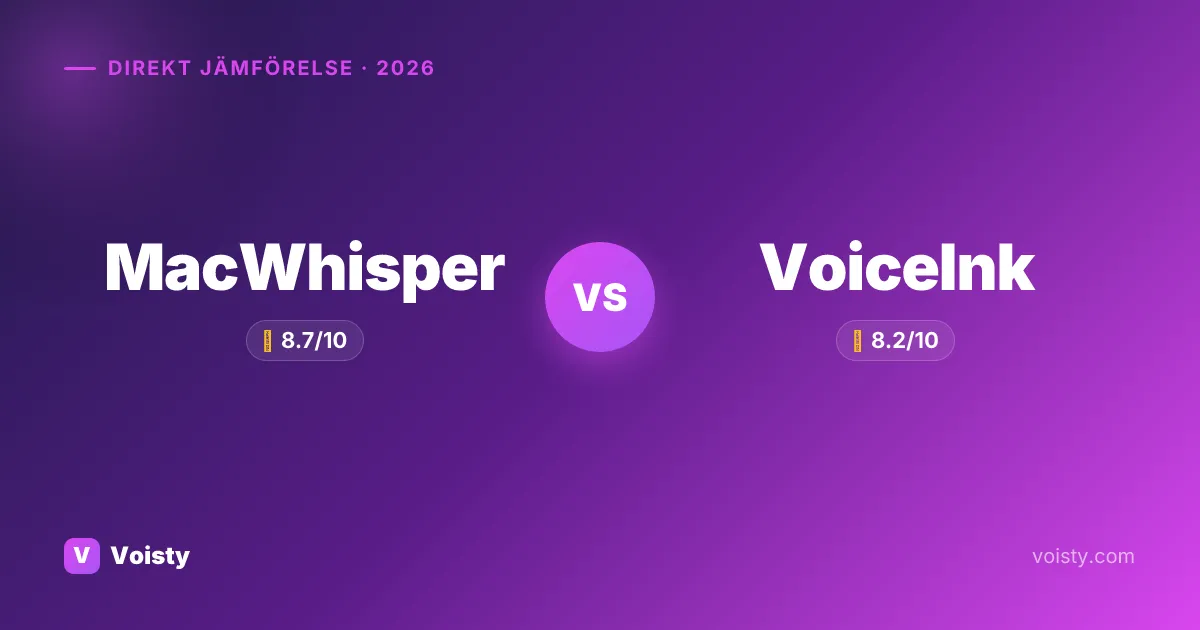 MacWhisper vs VoiceInk