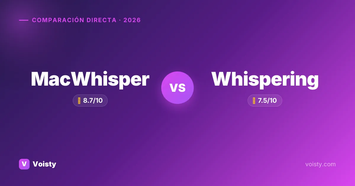 MacWhisper vs Whispering