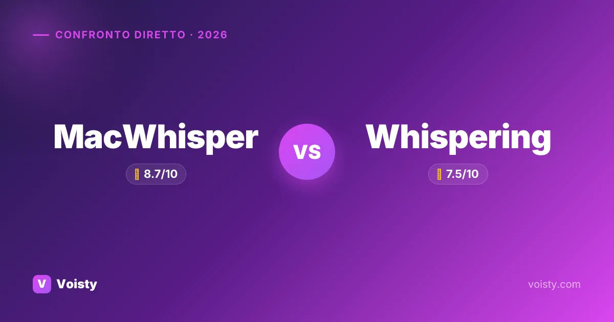MacWhisper vs Whispering