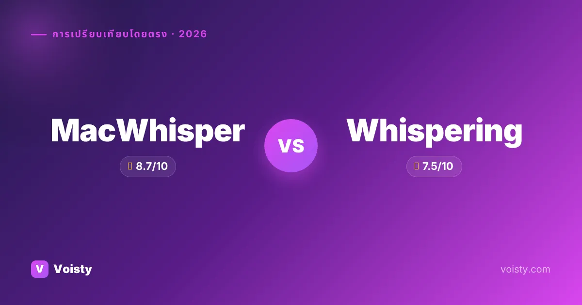 MacWhisper vs Whispering