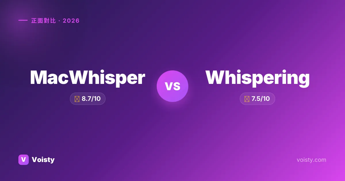 MacWhisper vs Whispering