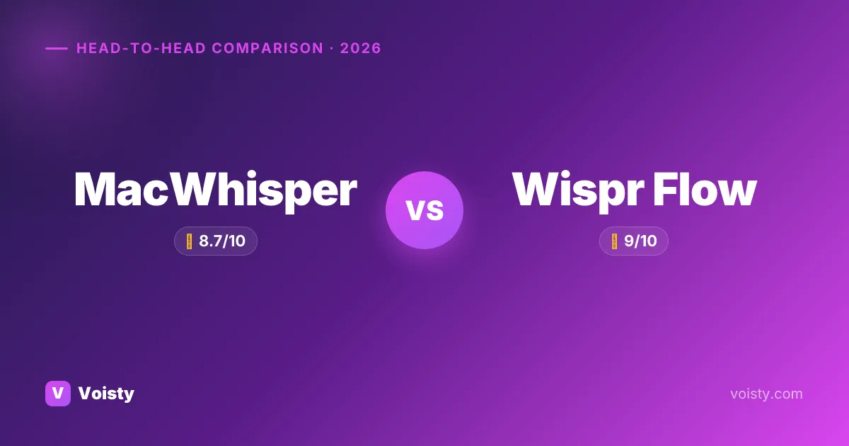 MacWhisper vs Wispr Flow