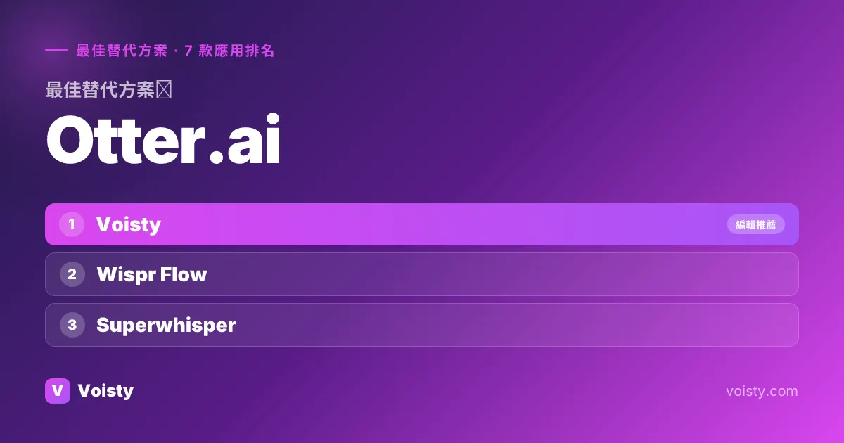 Otter.ai 的最佳替代方案