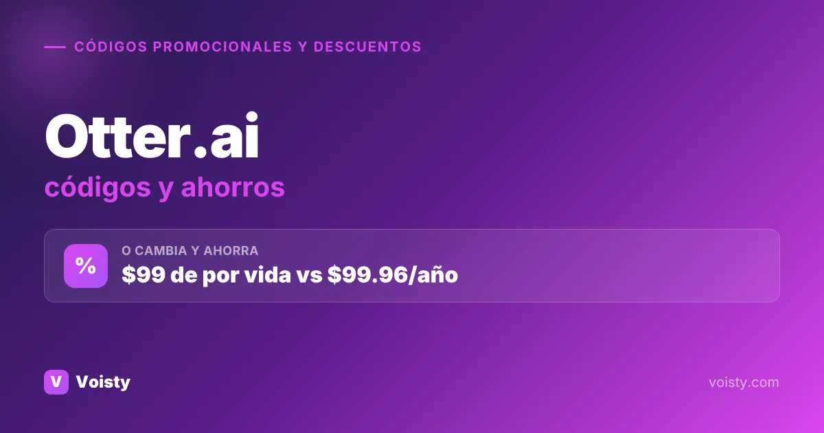 Códigos promocionales de Otter.ai