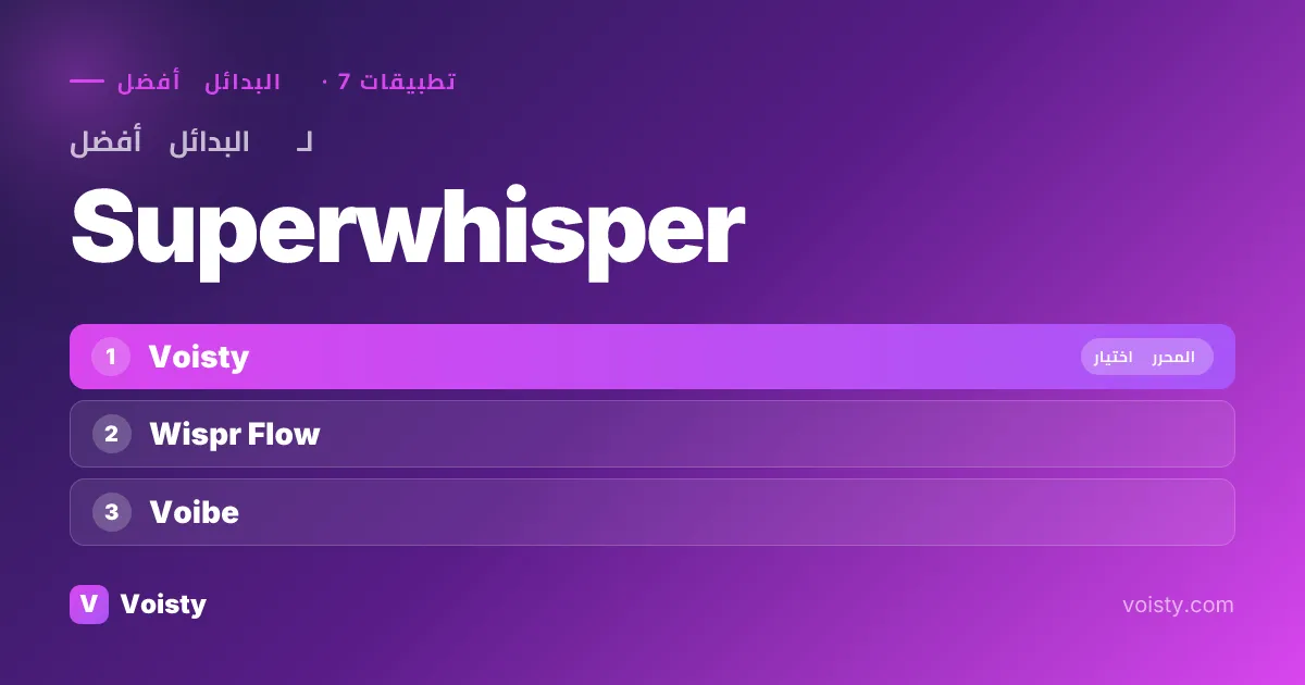 أفضل بدائل Superwhisper
