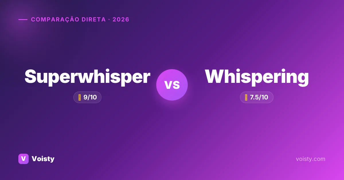 Superwhisper vs Whispering