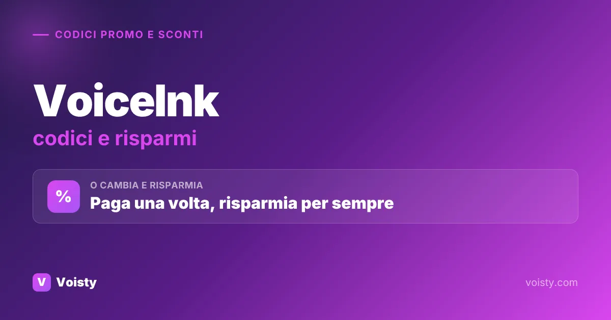 Codici promo VoiceInk