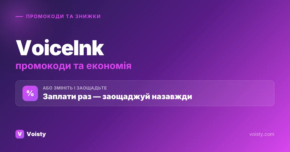 Промокоди VoiceInk