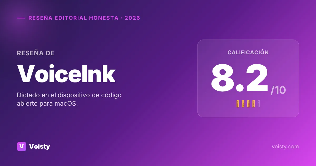 Reseña honesta de VoiceInk
