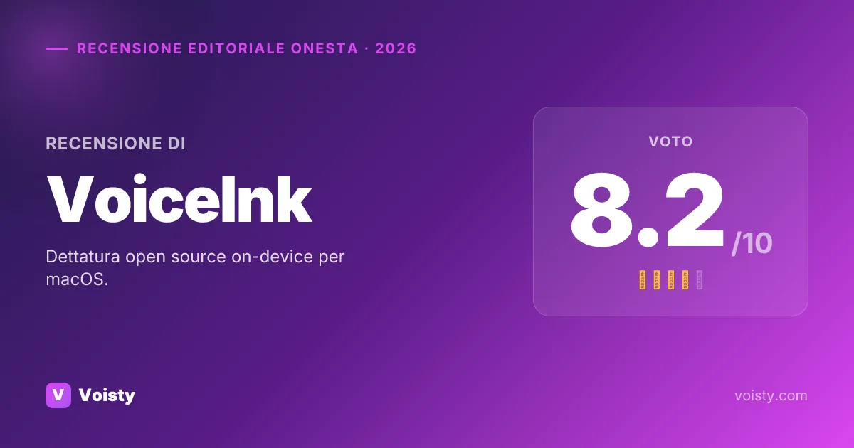Recensione onesta di VoiceInk