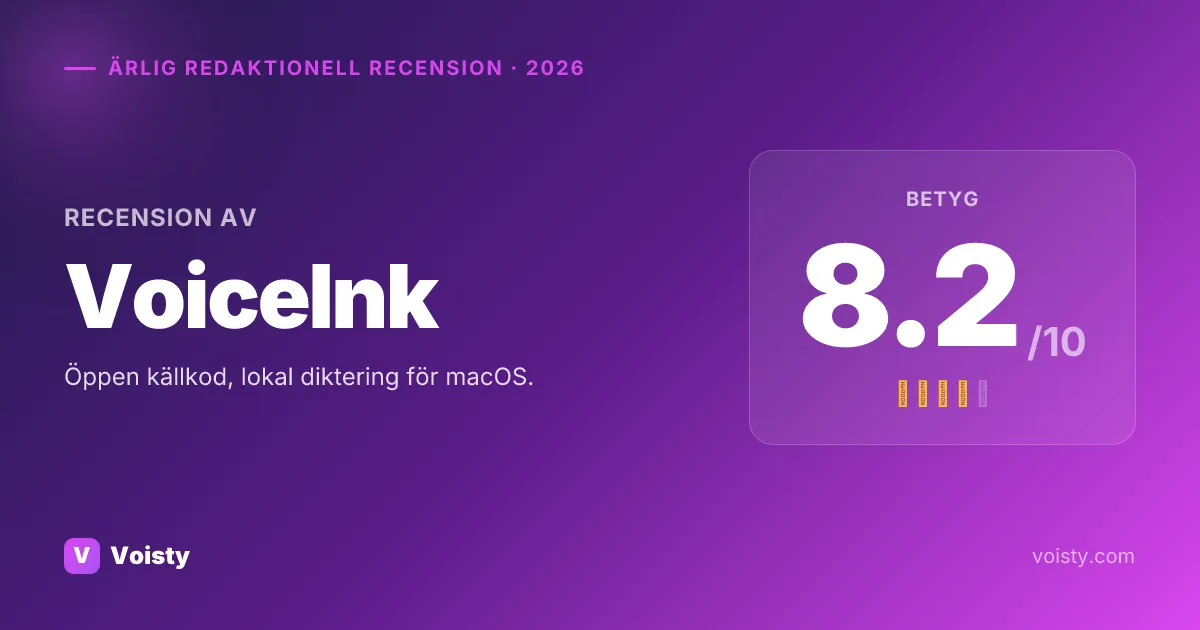 Ärlig recension av VoiceInk