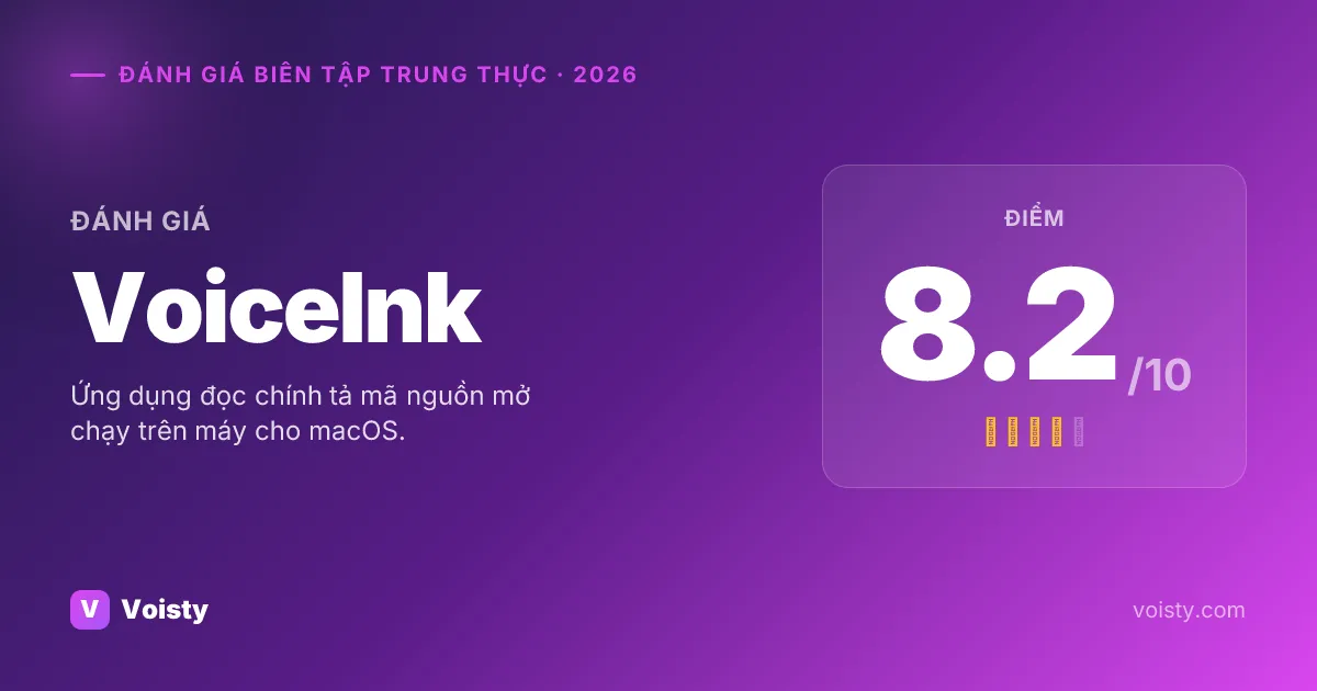Đánh giá trung thực VoiceInk
