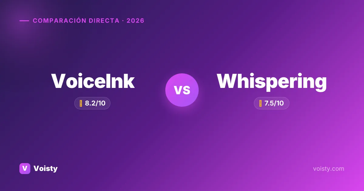 VoiceInk vs Whispering