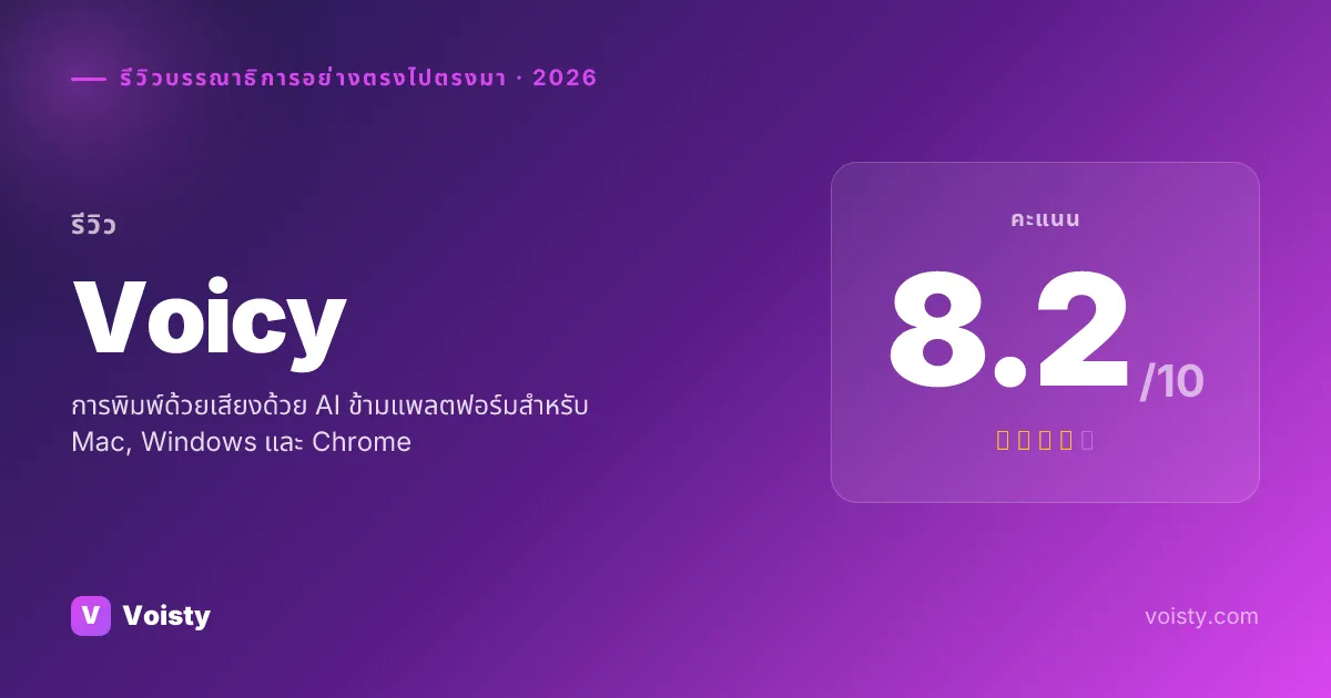 รีวิวที่ซื่อสัตย์ของ Voicy
