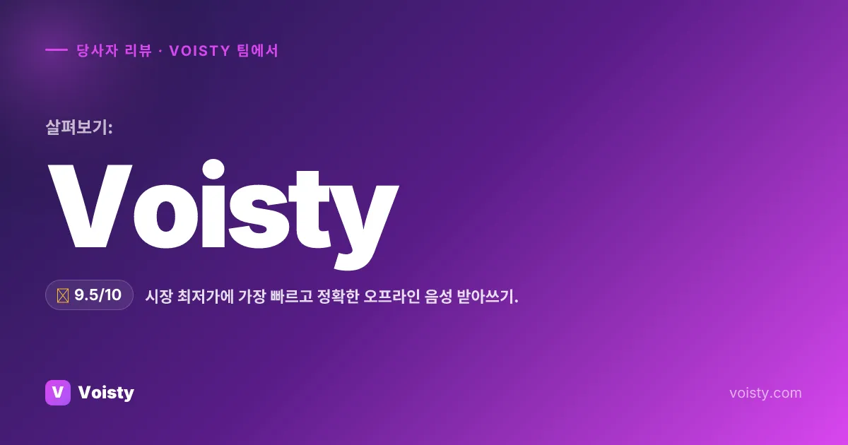 Voisty 정직한 리뷰
