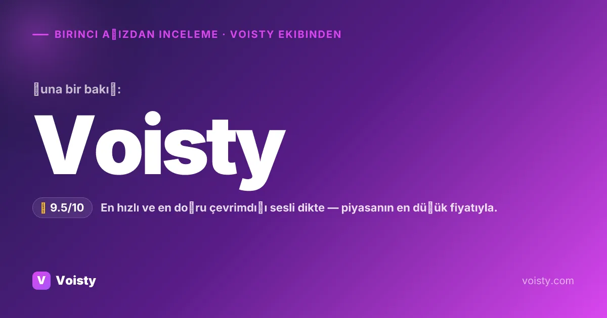 Voisty dürüst inceleme