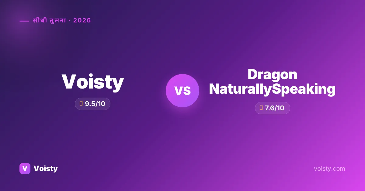 Voisty vs Dragon NaturallySpeaking