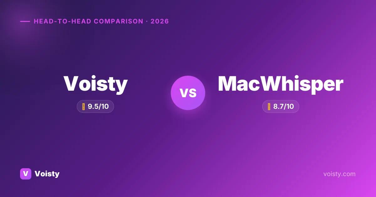 Voisty vs MacWhisper