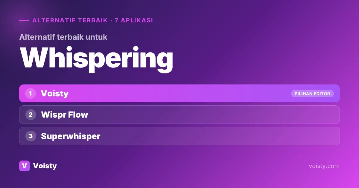 Alternatif terbaik untuk Whispering