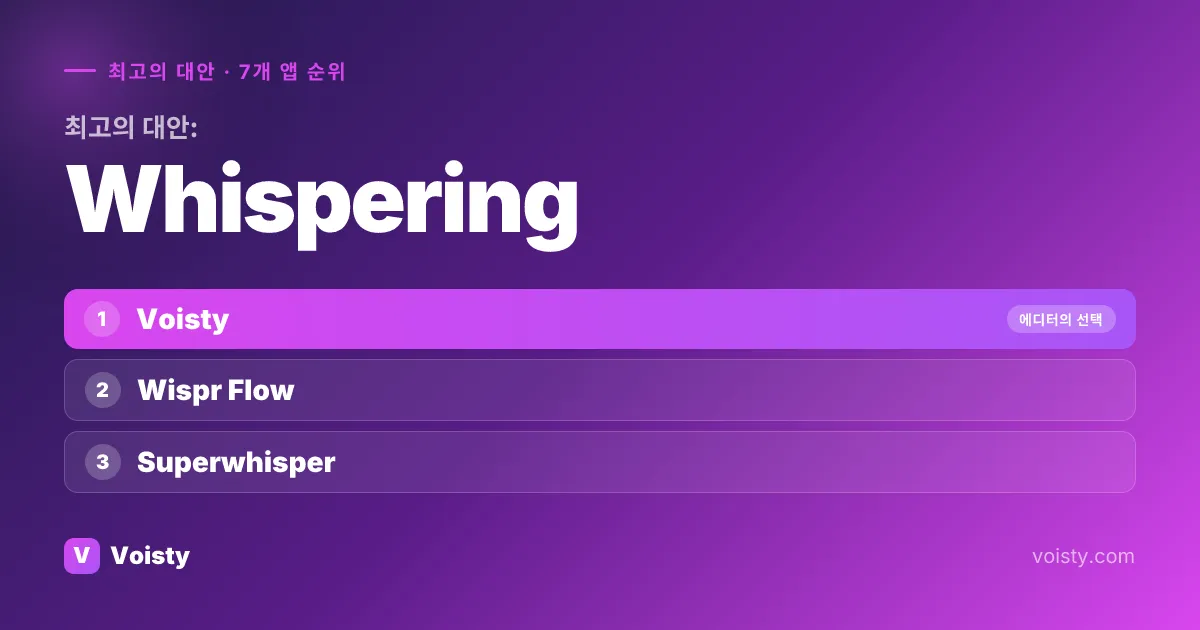 Whispering의 최고의 대안