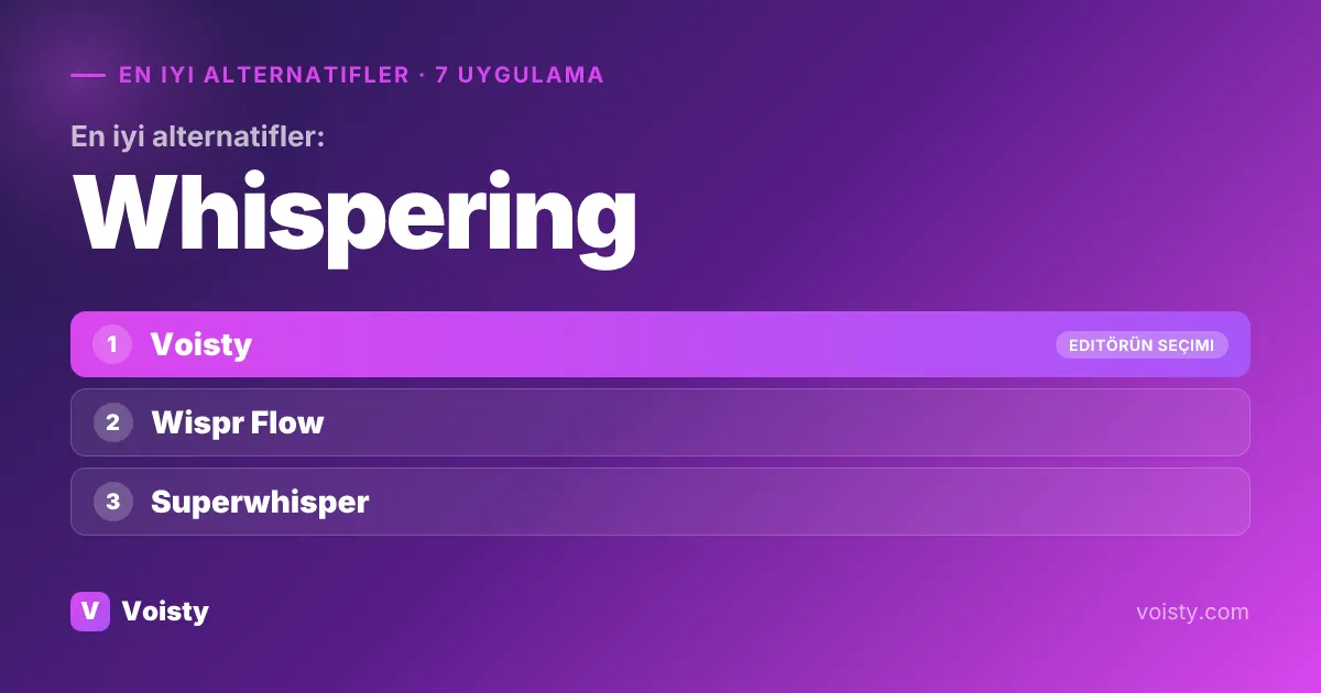 Whispering için en iyi alternatifler