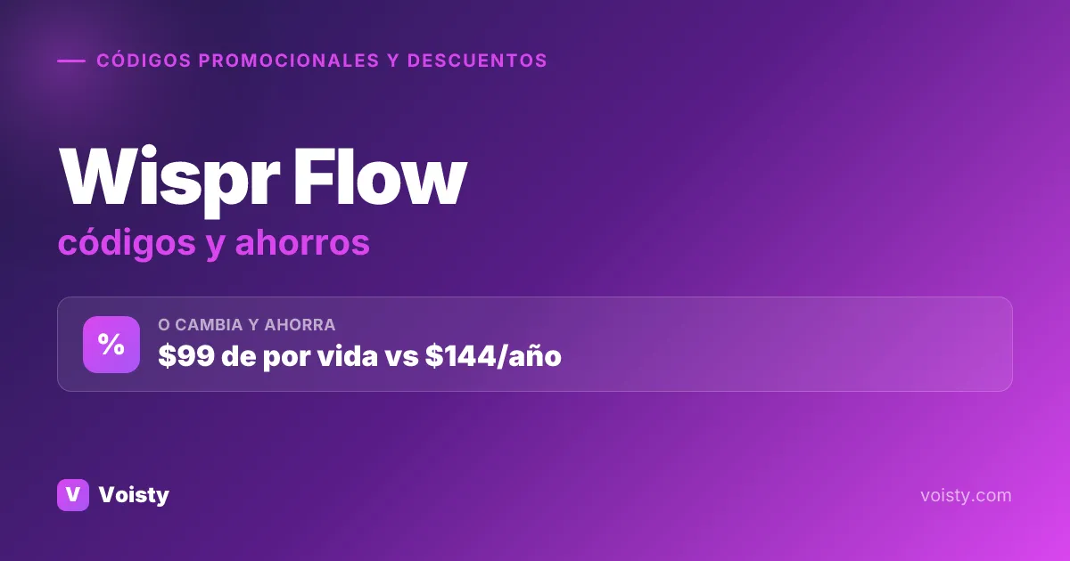 Códigos promocionales de Wispr Flow