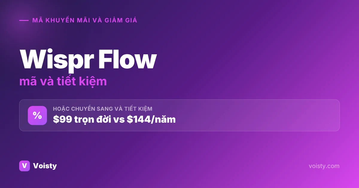 Mã khuyến mãi Wispr Flow